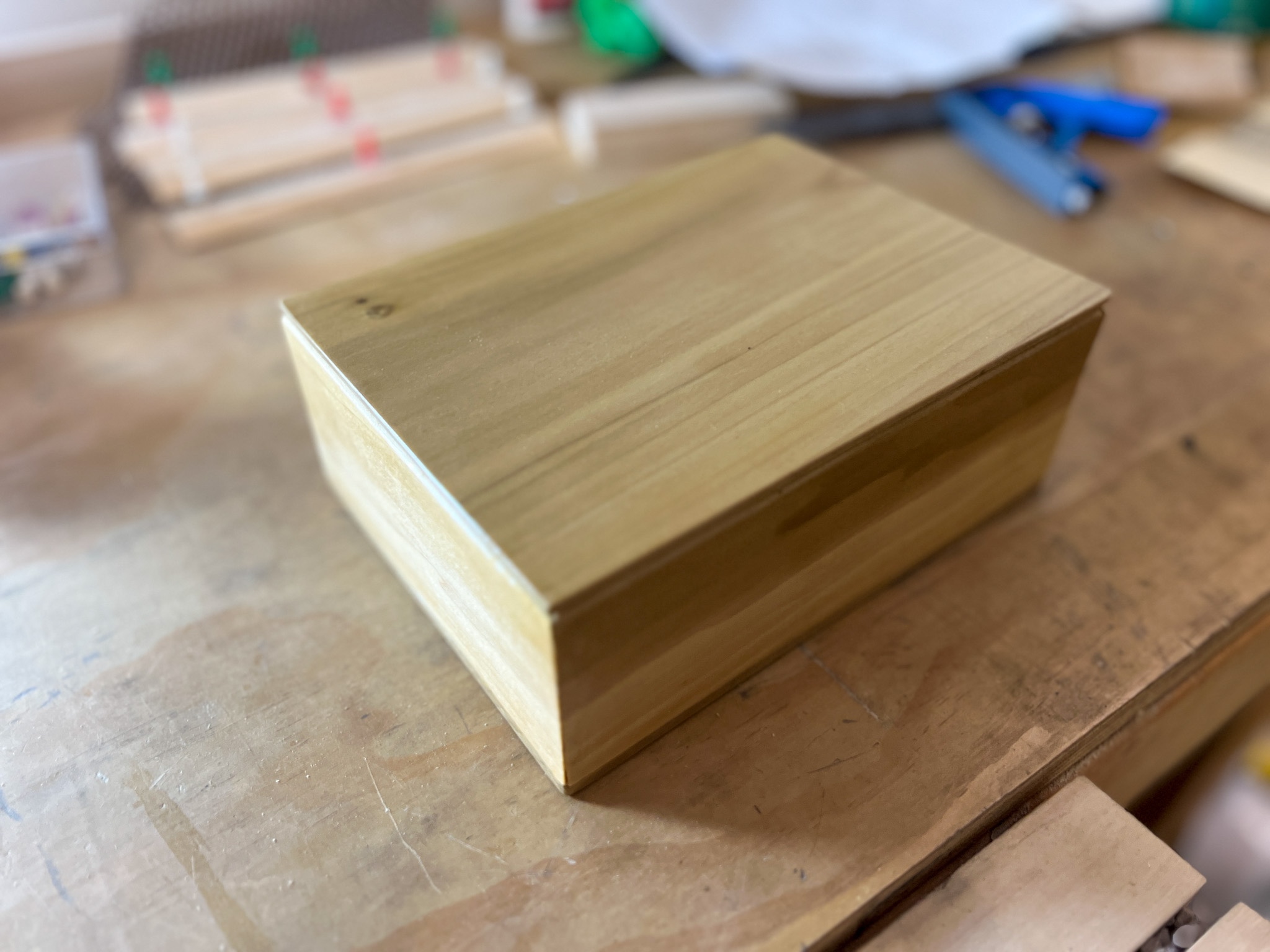 A box made out of poplar