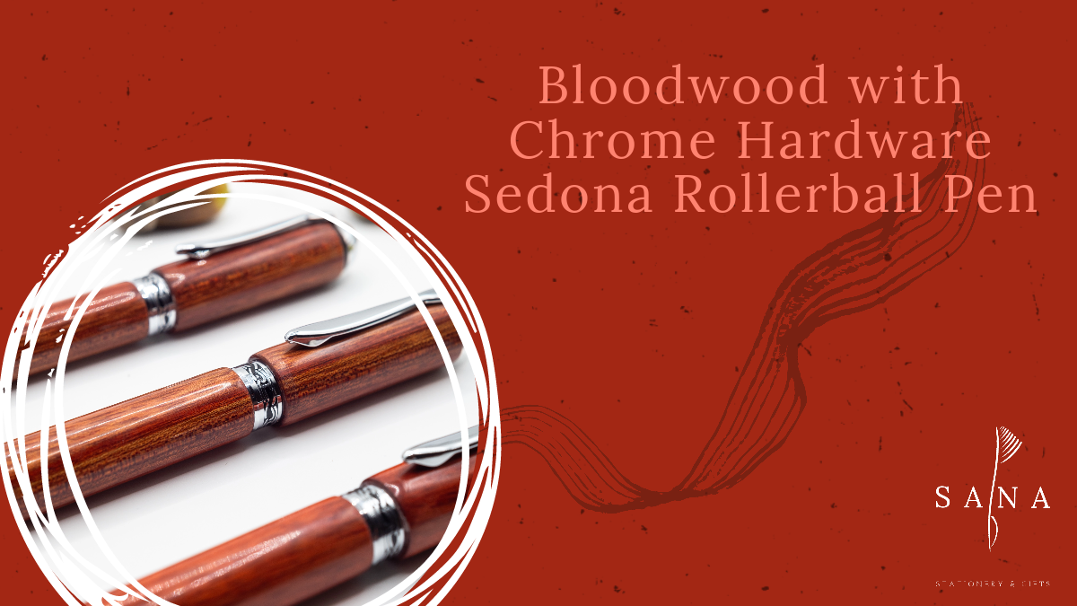 Pen Turning | Bloodwood with Chrome Hardware Sedona Rollerball